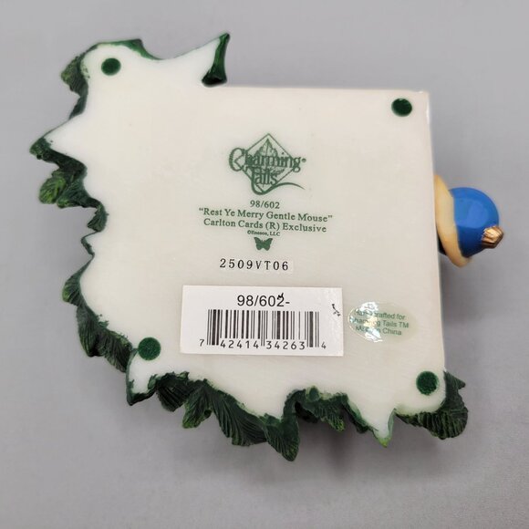 Charming Tails Rest Ye Merry Gentle Mouse Figurine Christmas Enesco - Picture 6 of 7